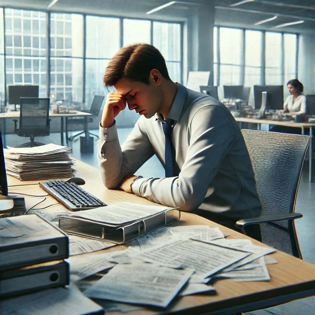 Stressed employee